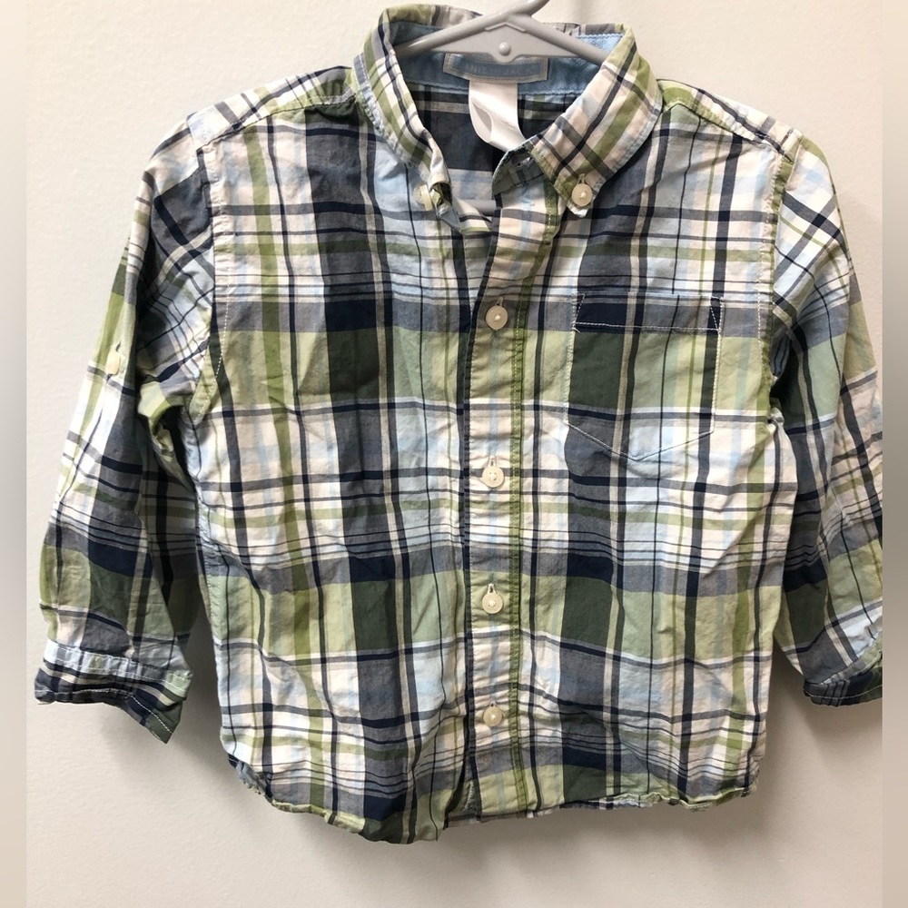 Boy’s 2T Jack and Janie button down blue and green